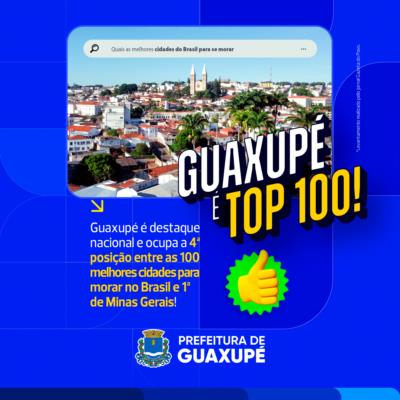 Guaxupé é destaque nacional e ocupa a 4ª posição entre as 100 melhores cidades para morar no Brasil