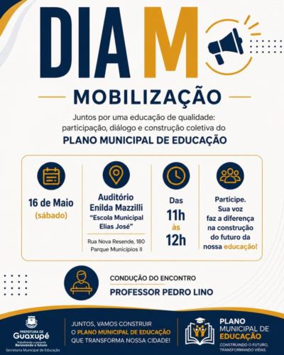 Dia “M” de Mobilização reúne comunidade para construção do Plano Municipal de Educação.