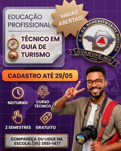 Guaxupé abre inscrições para Curso Técnico gratuito em Guia de Turismo