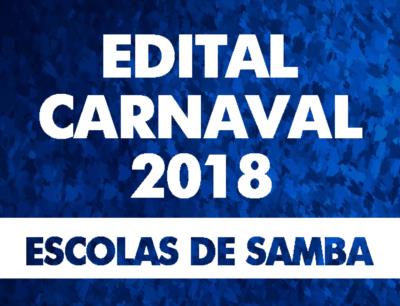 Edital 01/2018 - Escolas de Samba