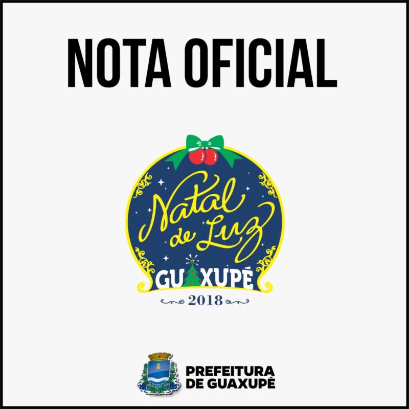 NOTA OFICIAL - NATAL DE LUZ